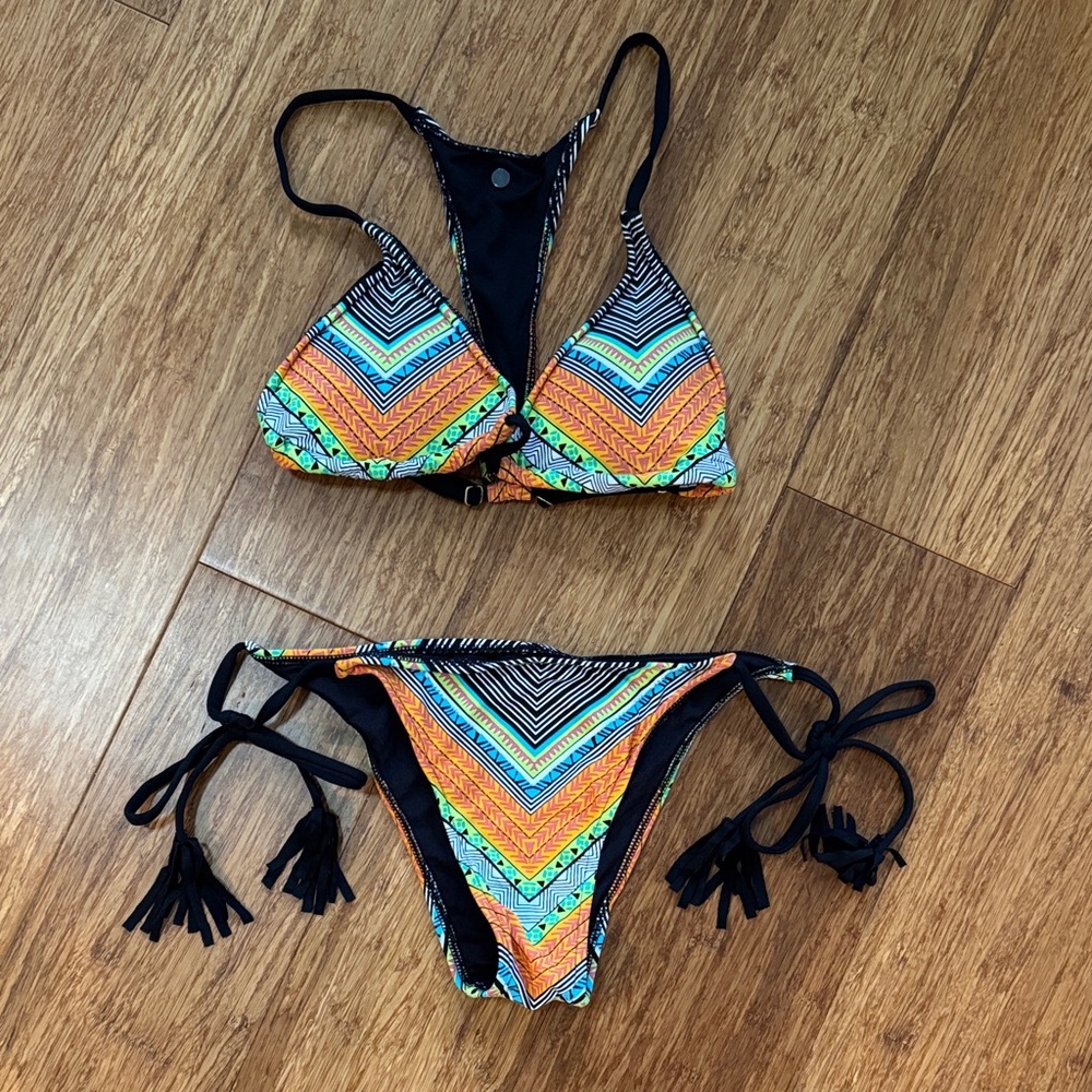 Rip Curl Colorful Geometric Bikini Set